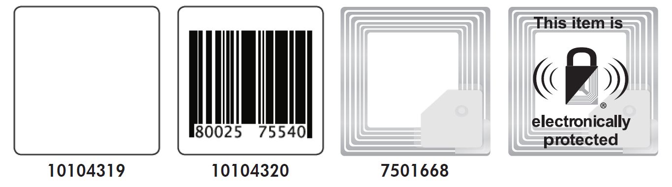 варианты поставки маленькой этикетки и их part number варианты поставки маленькой этикетки и их part number